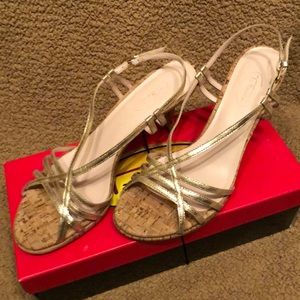 Talbots gold sandals
